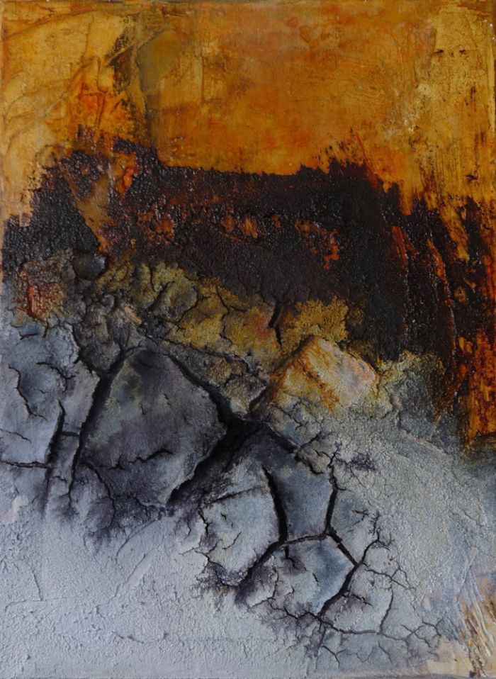 30x40x4cm, Mischtechnik auf Leinwand